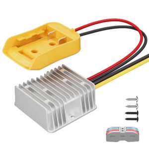 rvboatpat step down converter for dewalt 20v to 12v adapter power wheel battery adapter dc 12v 20a 240w inverter automatic buck converter dc voltage regulator