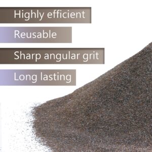 #80 GRIT Aluminum Oxide Powder for Sand Blasting - Sand Blaster for air Compressor, Metal Sandblasting Sand - 9LB