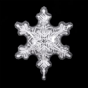 5Pcs 36inch Transparent Snowflake Balloons Christmas Clear Snowflake Foil Mylar Balloons for Winter Wonderland Ice Snow Themed Birthday Party Decorations