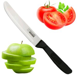 rounded tip knife, safety blunt knives, cutlery for cutting slicing fruit and vegetable, smooth sharp blade, slice and cut kitchen tools, round blade