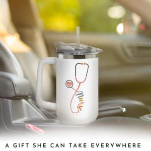 Nurse Gifts - Nurse Gifts for Women - Nurses Week Gifts, Nurse Appreciation Gifts - Gifts for Nurses, Nursing Gifts, Nurses Gifts, New Nurse Gifts - Nurse Practitioner Gifts for Women - 40 Oz Tumbler