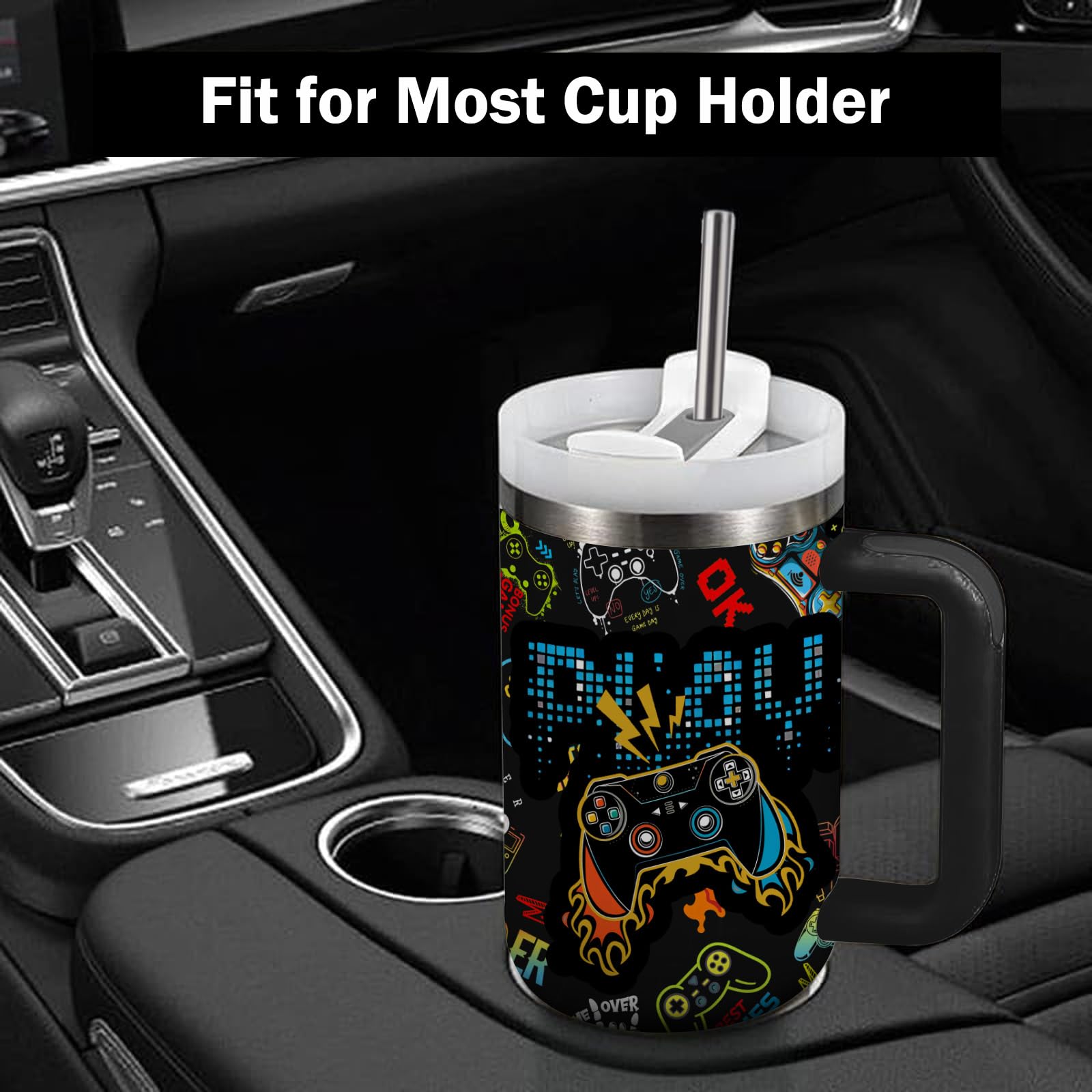 Gaming Gifts for Men Boys, Gamer Gifts for Men, 40oz Gamer Tumbler Cup, Gaming Mugs, Teen Boy Gifts Gaming Stuff, Gaming Gamepad Presents for Son Boyfriend, Birthday Gifts for Men Boys Gaming Cup