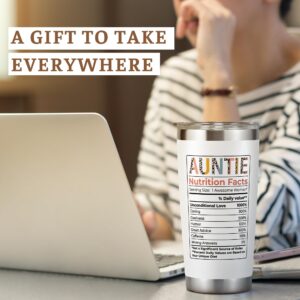 Aunt Gifts - Aunt Gifts from Niece, Nephew - Gifts for Aunt, Auntie Gifts - Aunt Birthday Gift, Mothers Day Gifts for Aunt, Aunt Valentine Gifts - Gifts for New Aunt, To Be Aunt - 20 Oz Tumbler