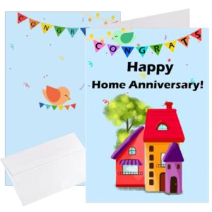 happy home anniversary realtor thank you cards with envelopes 24 pcs blank greeting house postcards real estate thank you notes housewarming card for real estate agents welcome new home realtor gifts