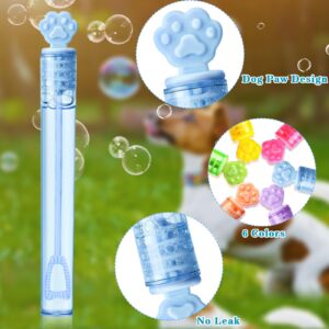 SNLN 48Pcs Paw Print Bubble Wands for Kids Toddlers Mini Bubbles Party Favors Small Bubbles Bulk, Valentines Day Easter Wedding Christmas Birthday Gifts Goody Bag Stuffers Dog Party Favors Supplies