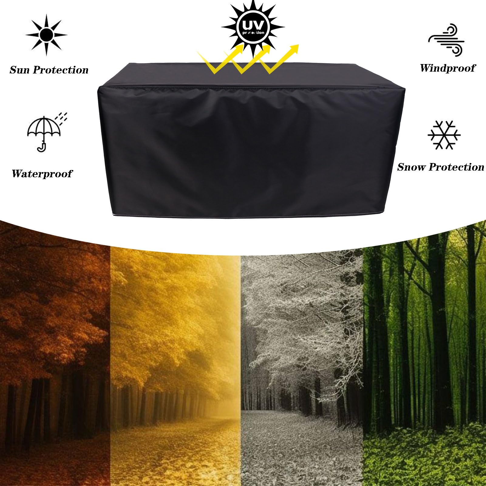 Heavy Duty Garden Furniture Covers Square Waterproof 45" L x 45" D x 28"H, Rectangular Outdoor Table and Chair Covers Waterproof, Dust Covers for Furniture Fabric, Furniture Protector Pads