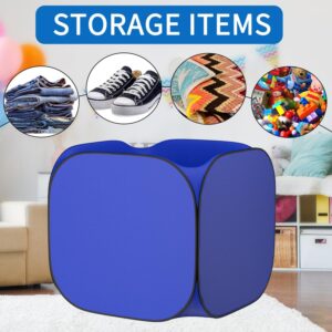 Xuyongjun Kids Toy Storage Chest - Extra Large Lightweight Collapsible Toy Box Organizer Boxes Bins Baskets for Kids, Boys, Girls, Nursery Room, Playroom, Closet, 28"x28"x28" (Blue)