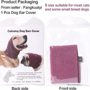 GERUSEA Dog Ears Cover for Bathing Drying and Grooming, Pet Hood for Anxiety Relief and Calming, Dog Ear Protector, Snood and Head Wear(Trumpet)