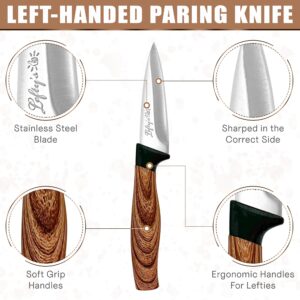 Lefty’s Left Handed Paring Knife - Stainless Steel Durable Blade - Extra Sharp - Great for Cutting, General Purpose, Kitchen items - Gifts for Left-Handed People, Lefty, Adults, Chef Man and Women