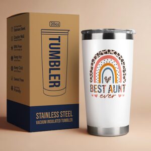 Aunt Gifts - Aunt Gifts from Niece, Nephew - Gifts for Aunt, Auntie Gifts - Aunt Birthday Gift, Mothers Day Gifts for Aunt, Aunt Valentine Gifts - Gifts for New Aunt, To Be Aunt - 20 Oz Tumbler