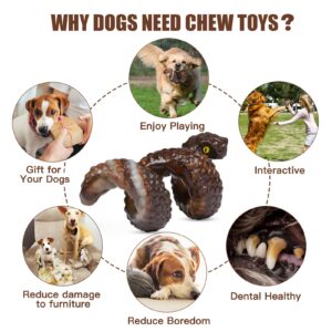 Dog Toys for Aggressive Chewers, Indestructible Dog Toys for Large Dogs, Bacon Flavored Dog Toys to Keep Them Busy, Tough Dog Bones for Medium/Large Dogs Breed