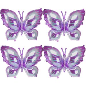 samoka butterfly balloons,4 pcs 40 inch purple butterfly balloons,butterfly foil balloons,butterfly birthday decorations,butterfly party decorations,butterfly theme baby shower birthday party supplies