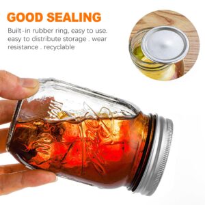 24-Pack 70 MM Regular Mouth Canning Jar Lids - Leak Proof & Airtight Seal Split-Type Metal Lids, Suitable for Ball & Kerr Jars, Food Grade Material