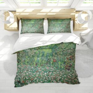 hobboy garden floral 3pc bedding set green plant duvet quilt cover 2 pillow shams warm duvet cover sets gustav klimt aesthetic duvet cover twin xl