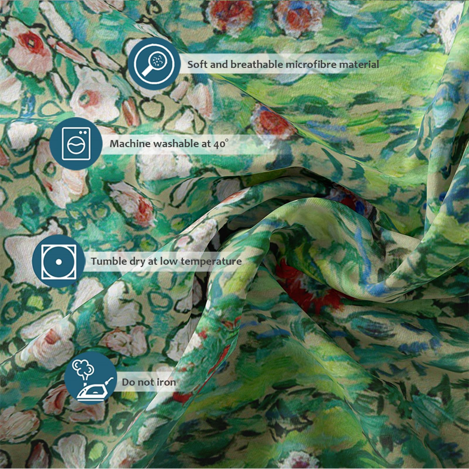 HOBBOY Garden Floral 3pc Bedding Set Green Plant Duvet Quilt Cover 2 Pillow Shams Warm Duvet Cover Sets Gustav Klimt Aesthetic Duvet Cover Twin XL