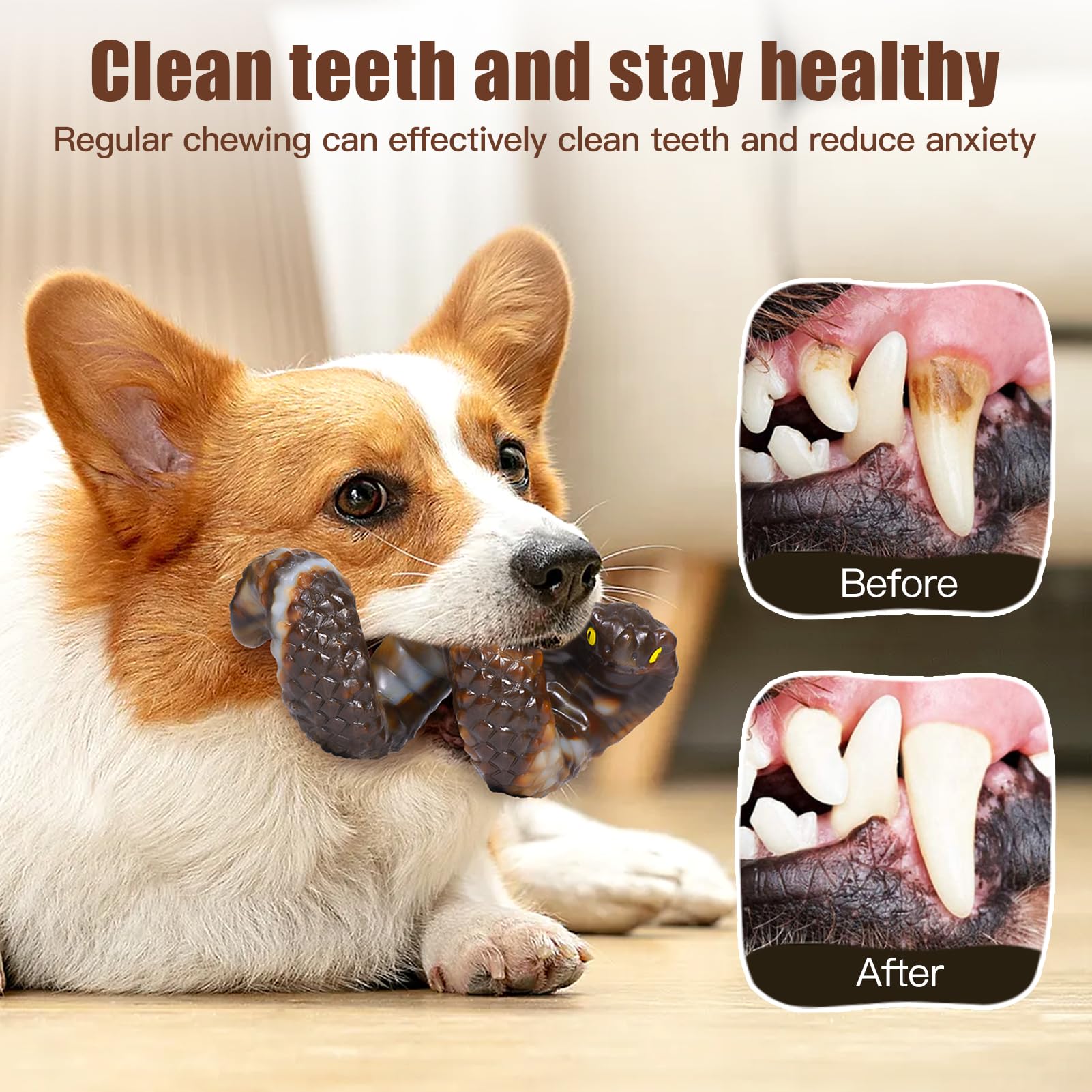 Dog Toys for Aggressive Chewers, Indestructible Dog Toys for Large Dogs, Bacon Flavored Dog Toys to Keep Them Busy, Tough Dog Bones for Medium/Large Dogs Breed