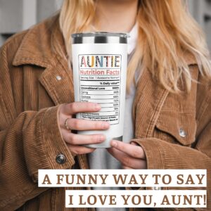 Aunt Gifts - Aunt Gifts from Niece, Nephew - Gifts for Aunt, Auntie Gifts - Aunt Birthday Gift, Mothers Day Gifts for Aunt, Aunt Valentine Gifts - Gifts for New Aunt, To Be Aunt - 20 Oz Tumbler