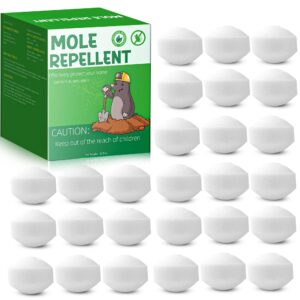 24pack mole repellent, mouse repellent, groundhog repellent, gopher repellent, vole repellent for lawn garden yard outdoor, armadillo repellent, mole deterrent