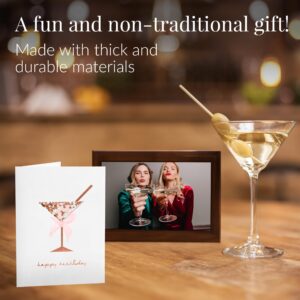 GIFTING GIGGLES Happy Birthday Card for Women - Best Friend, Sister, Mother, Daughter, Grandma - Bday Cards for her Pop Out 3D Martini Glass | 21st 25th 30th 40th 50th 60th 70th 80th