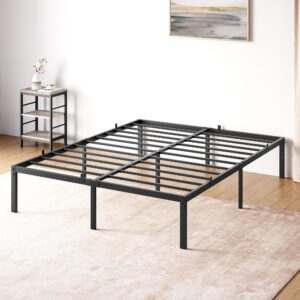 gaomon 14 inch full bed frame with storage,noise-free,metal platform full bed frame no box spring needed steel slat support easy assembly