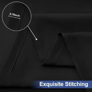 homing 2 Pack Rectangle Table Cloth, Elastic Fitted Fabric Tablecloth Fits for 6 Foot Folding Tables, Washable Table Cover for Picnic, Camping, Indoor & Outdoor (Black, 30" x 72")