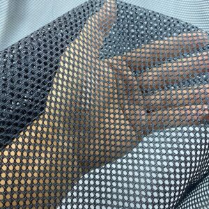 Mesh Fabric Netting Black Fabric Netting Soft Mesh Fabric for Sewing, Crafts，Shopping Bag, Backpack Pocket and Straps and Netting Clothes (Black(19×61INCH))