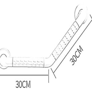 Grab Bar Bathroom Armrest Safety,Handrails,Shower Curved Support,Stainless Steel Bathtub Anti-Slip Handstairs Kitchen Auxiliary Straight Elderly Disab (Color : Natural, Size : 30Cm)