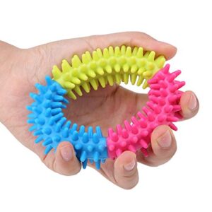 JOROBURO Puppy Teething Chew Toys, Cute Ring Shape Teeth Cleaning Toys, Outdoor Interactive Durable Small Pet Dog Toys Set for Aggressive Chewers Dental Teething Cleaning