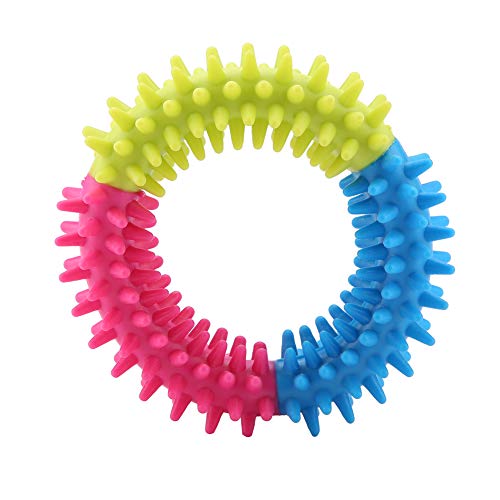 JOROBURO Puppy Teething Chew Toys, Cute Ring Shape Teeth Cleaning Toys, Outdoor Interactive Durable Small Pet Dog Toys Set for Aggressive Chewers Dental Teething Cleaning