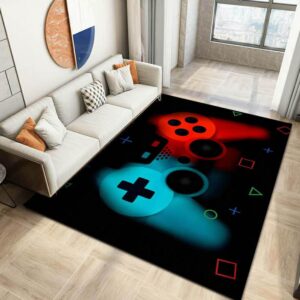 Mileandstore Gaming Rug for Boys Room with PS Controller Design Girls/Boys Bedroom Rug Gamer Room Rug | Size 24 x 36in | 3D Design