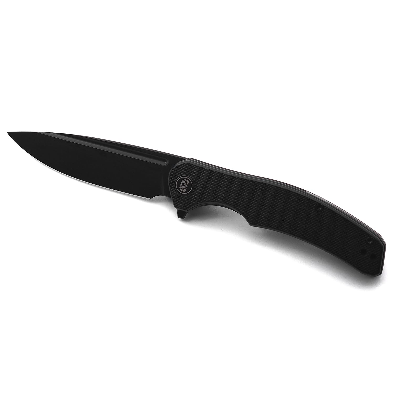 Miguron Knives M Velona Flipper Folding Knife 3.5" Small Version 14C28N Black PVD Blade Black G10 Handle Pocket Knife MGR-8003BKS