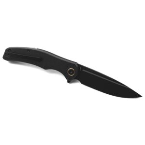 Miguron Knives M Velona Flipper Folding Knife 3.5" Small Version 14C28N Black PVD Blade Black G10 Handle Pocket Knife MGR-8003BKS