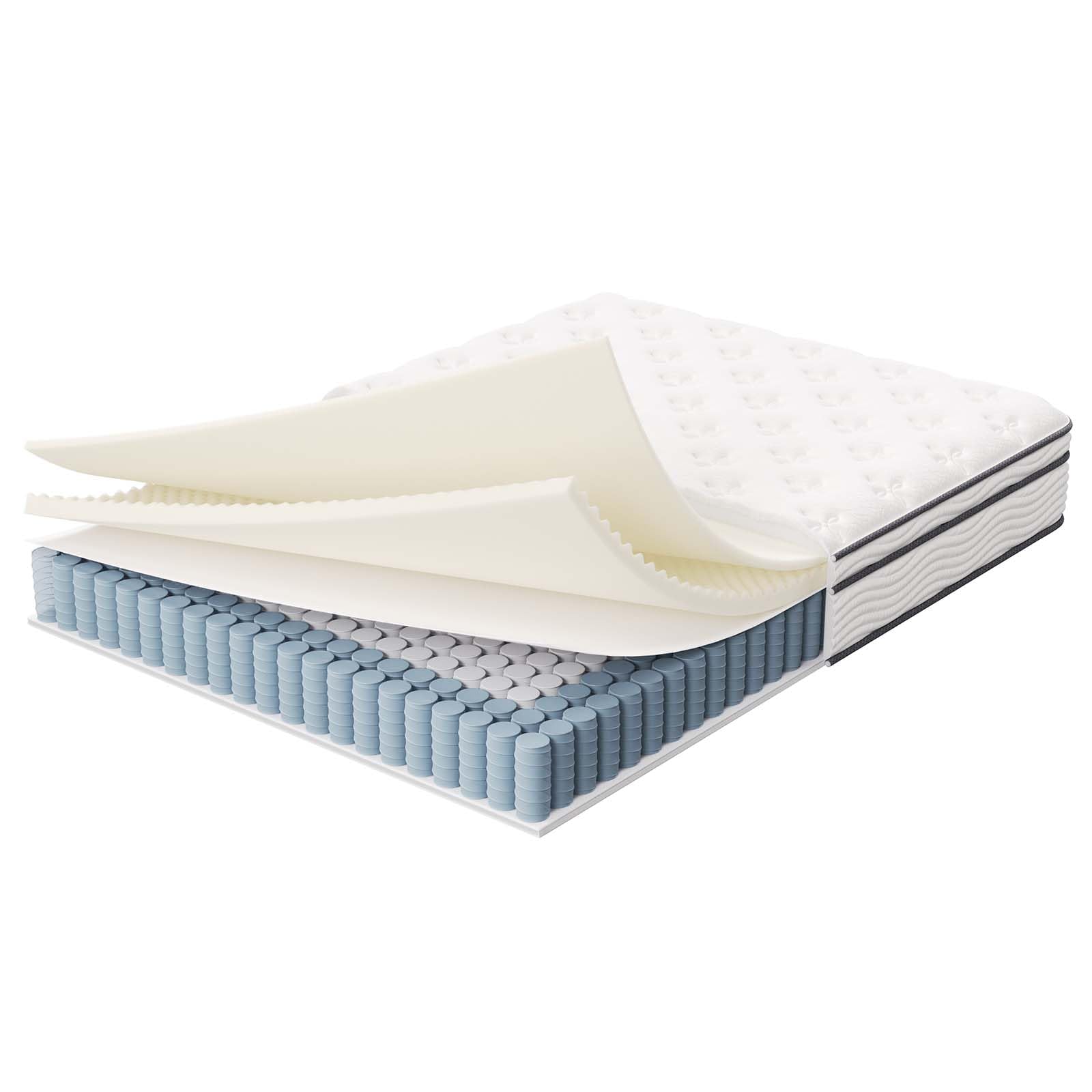 Modway MOD-7088-WHI Jenna 12" Innerspring Pillow Top Full Mattress, White