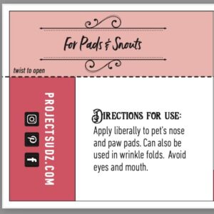 Project Sudz Protect & Renew Balm | Paw Pad and Nose Protector| Barrier| Soother