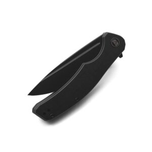 miguron knives m velona flipper folding knife 3.5" small version 14c28n black pvd blade black g10 handle pocket knife mgr-8003bks