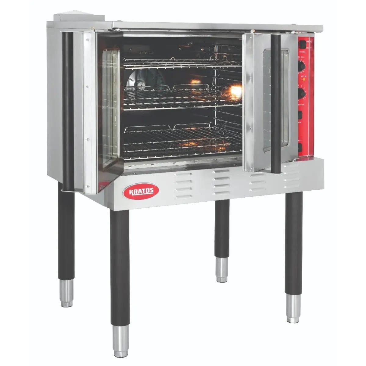 Kratos Commercial Electric Convection Oven, Full Size Free Standing Convection Oven for Restaurants, 3 Phase, 208V (29Y-060)