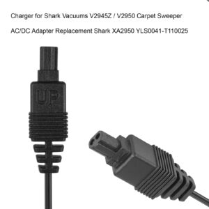 Charger for Shark Vacuums V2945Z / V2950 Carpet Sweeper AC/DC Adapter Replacement Shark XA2950 YLS0041-T110025 Power Supply