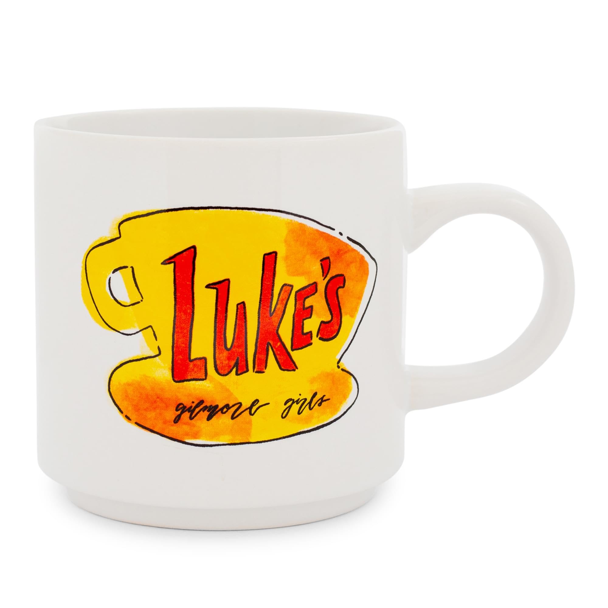 Gilmore Girls Luke's Diner Single Stackable Ceramic Mug | Coffee Cup For Espresso, Tea, Cocoa | Holds 13 Ounces