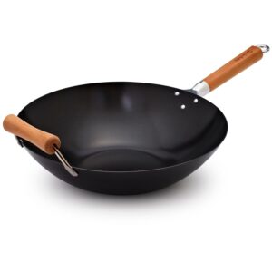 sur la table professional nonstick wok, black