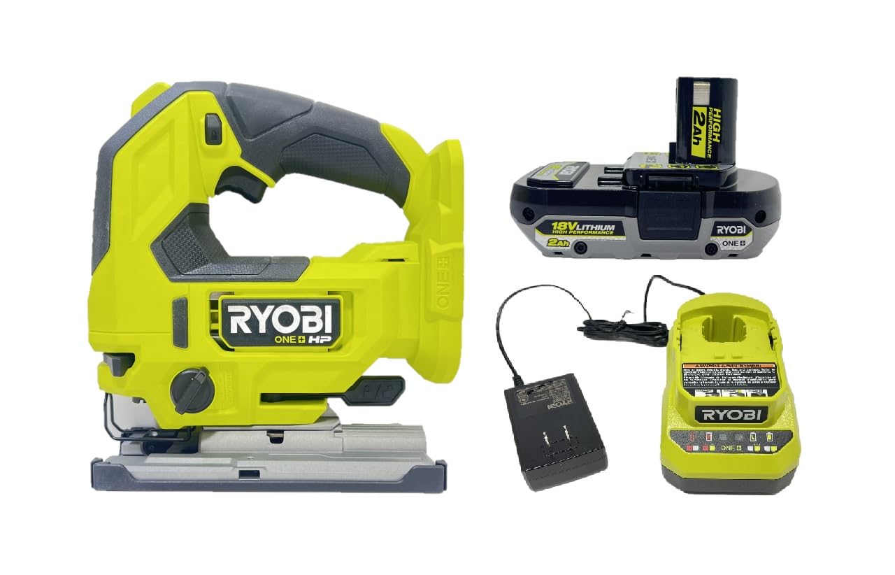 RYOBI HP 18V Brushless Cordless Jigsaw Kit with HIGH PERFORMANCE Battery and Charger