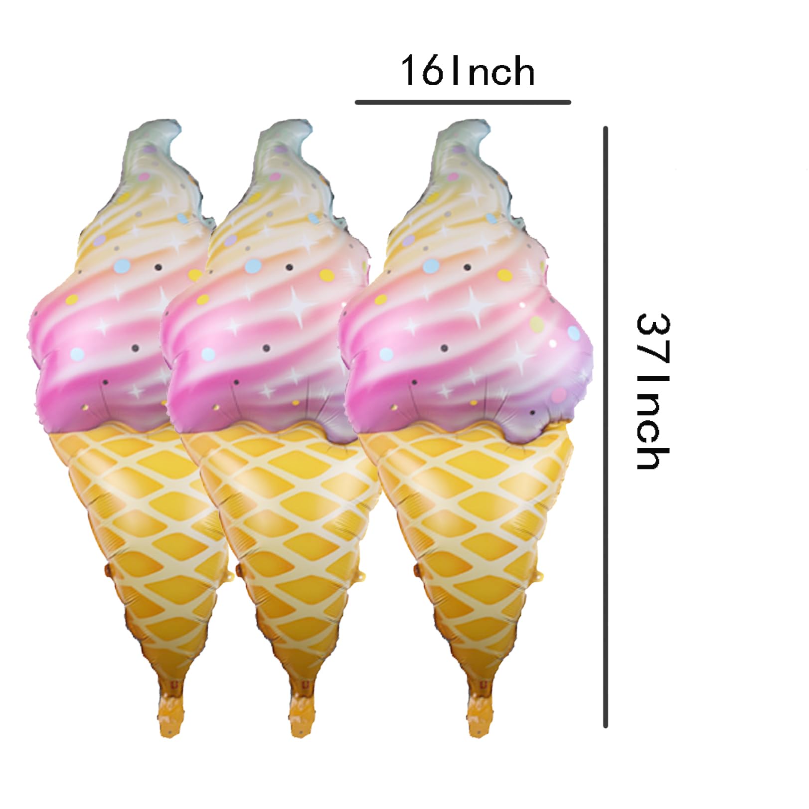 4pcs Ice Cream Balloon for Wedding Birthday Babyshower Theme Party Decoration 37Inch