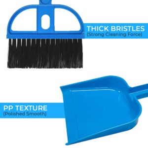 Mini Broom and Dustpan Set - Compact Cleaning Kit for Home, Car, Camping, Small Spaces, Pet Cleanup, and Travel - Durable Small Broom and Dustpan Set Mini - Mint Green Broom