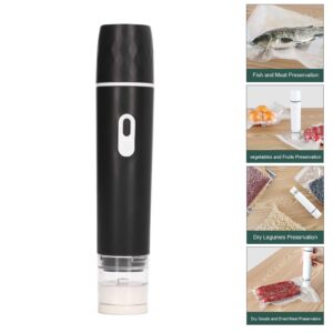 Electric Air Pump Portable Handheld Rechargeable Vacuum Sealer Machine Vacuum Air Pump (Black)