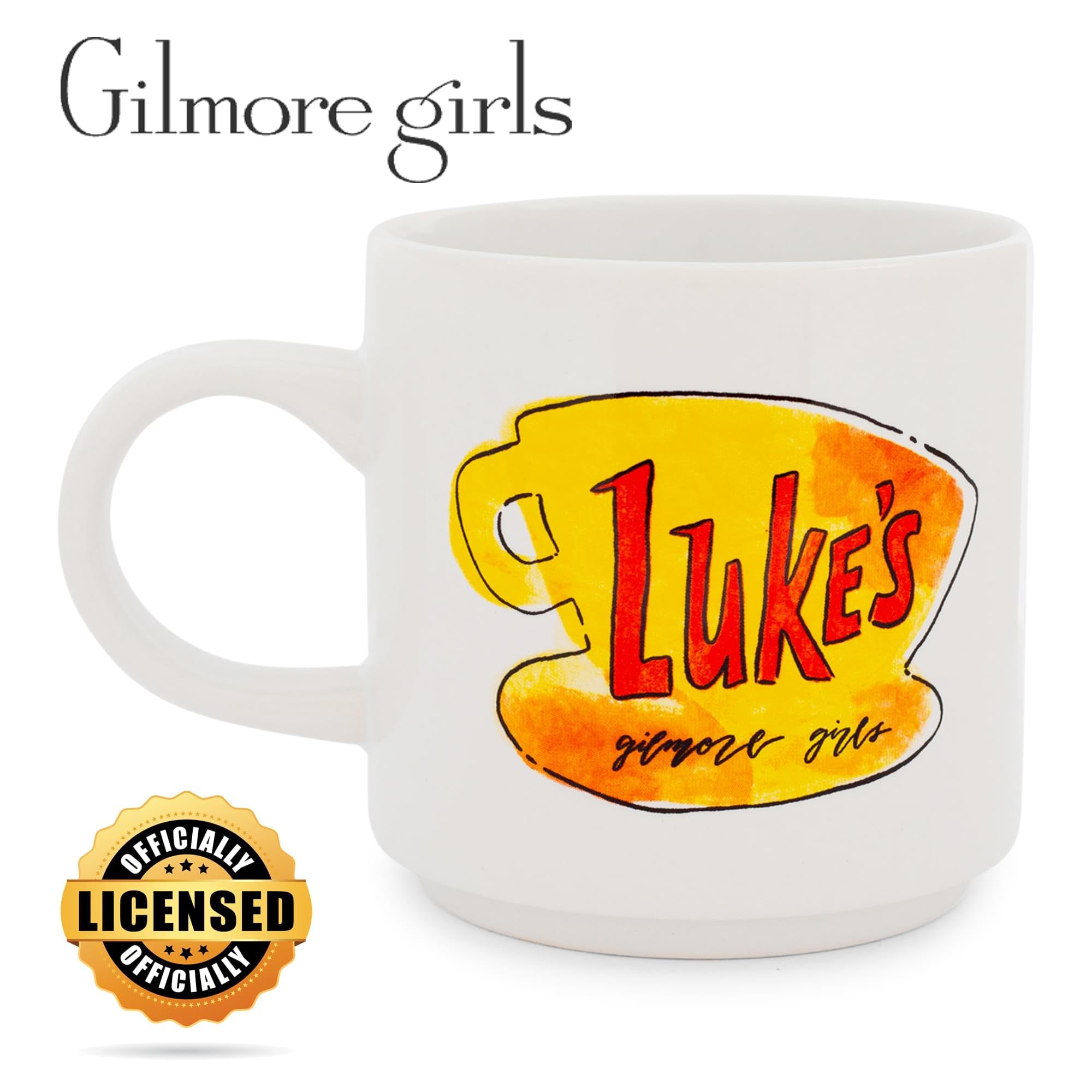 Gilmore Girls Luke's Diner Single Stackable Ceramic Mug | Coffee Cup For Espresso, Tea, Cocoa | Holds 13 Ounces