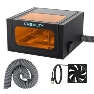 creality laser engraver enclosure 2.0 with vent, isolate smoke laser cutting machine protective cover with eye protection, against noise,suitable for creality or all laser engraver,28.3*28.3*15.7inch