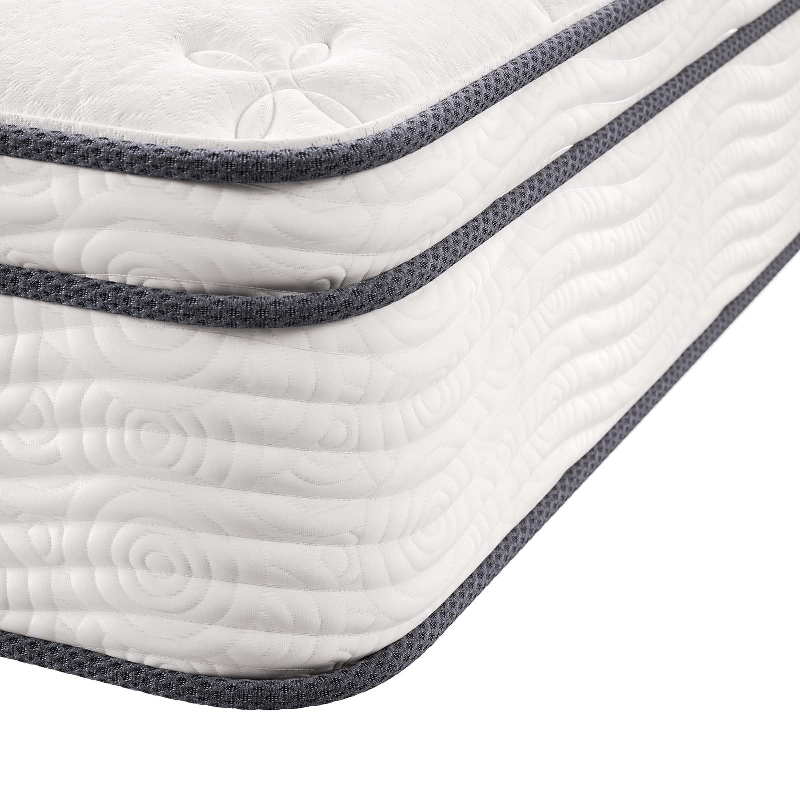 Modway MOD-7088-WHI Jenna 12" Innerspring Pillow Top Full Mattress, White