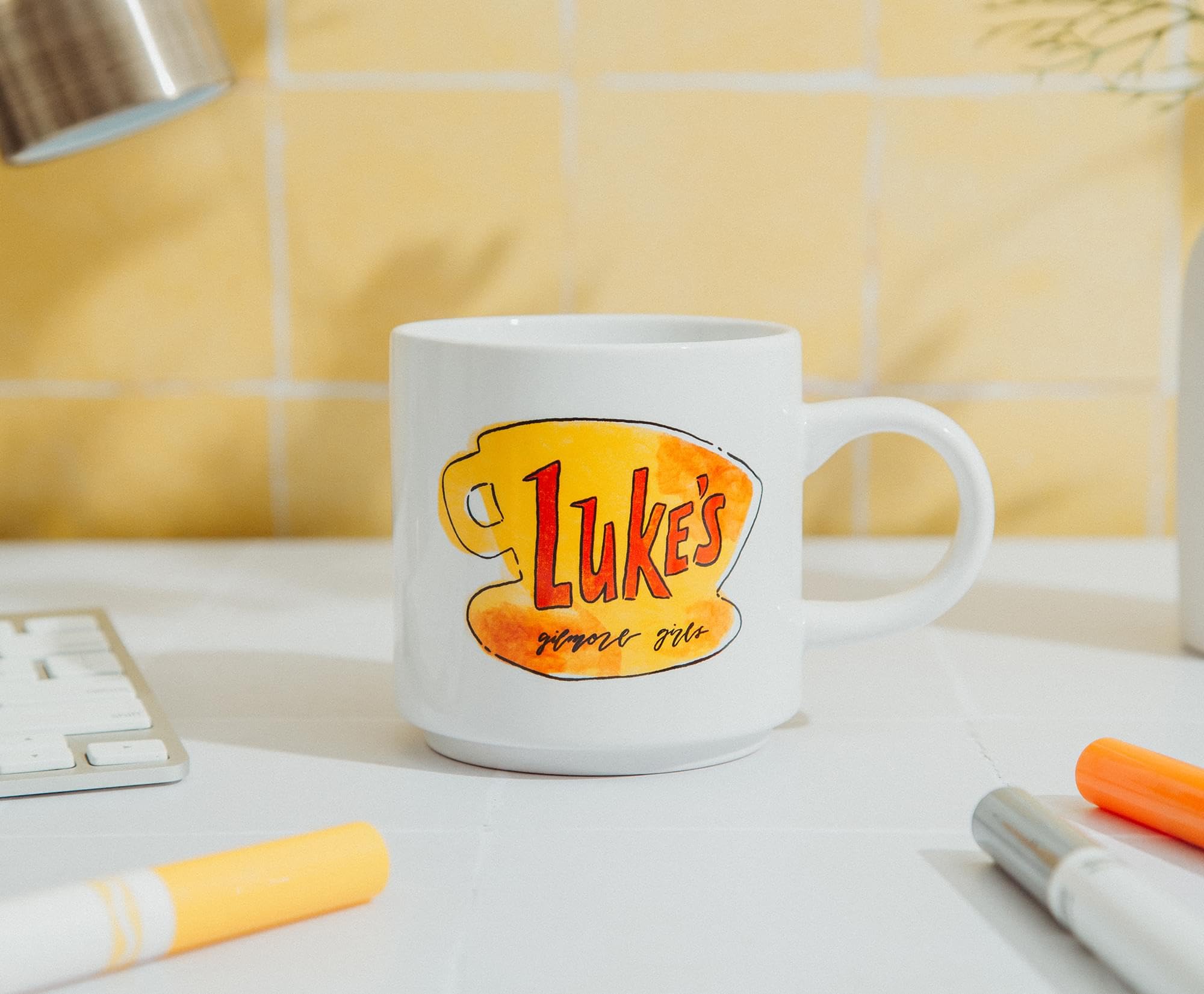 Gilmore Girls Luke's Diner Single Stackable Ceramic Mug | Coffee Cup For Espresso, Tea, Cocoa | Holds 13 Ounces