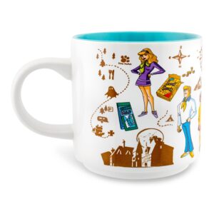 Silver Buffalo Scooby-Doo and the Gang Crystal Cove Ceramic Mug | Coffee Cup For Tea, Espresso, Cocoa | Holds 13 Ounces