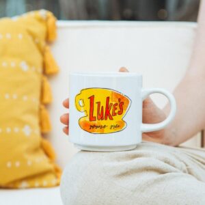 Gilmore Girls Luke's Diner Single Stackable Ceramic Mug | Coffee Cup For Espresso, Tea, Cocoa | Holds 13 Ounces