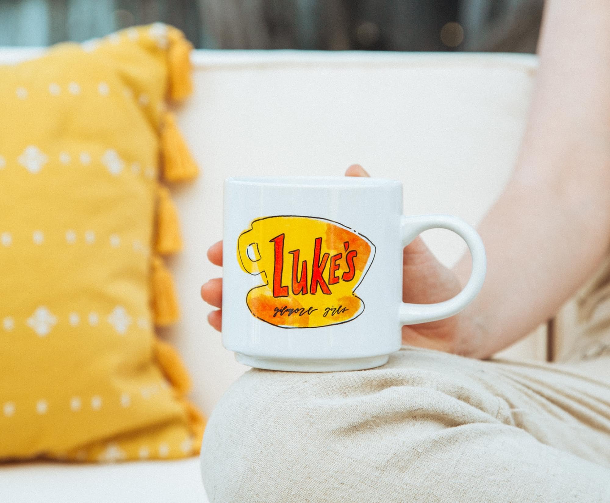 Gilmore Girls Luke's Diner Single Stackable Ceramic Mug | Coffee Cup For Espresso, Tea, Cocoa | Holds 13 Ounces